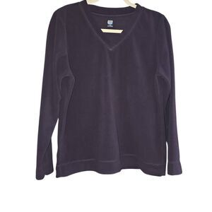 SJB Active Plum Purple fleece Sweater. Longsleeve, crewneck. Size Medium